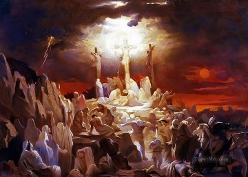 Crucifixión de Jesucristo Vasili Golinsky Pinturas al óleo